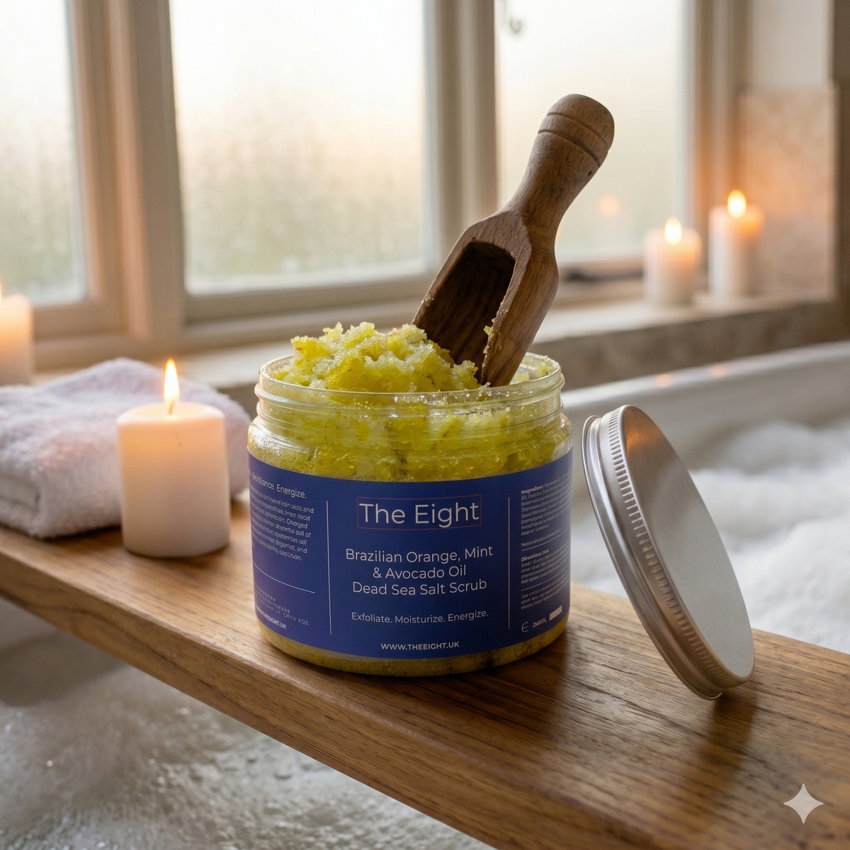 Avocado  Dead Sea Salt Scrub with  Peppermint & Brazilian Orange